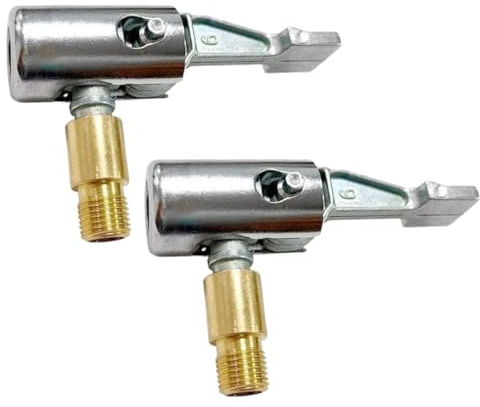2 Stück 8mm Autoventil Adapter, Messing Reifen Ventil Luftpumpe Clip, Reifen Ventil Luftpumpe Clip Fahrrad Ventil Adapter für Reifenventile für Reifenventile mit Ventilgewinde