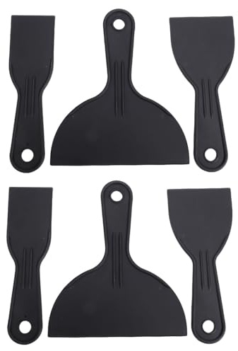 Fafeicy 6 Pezzi Raschietto per Vernice Set di Strumenti in Plastica 2 3 6 Pollici Raschietto per Muro per Riparazione del Muro a Secco Pittura Toppe Calafataggio