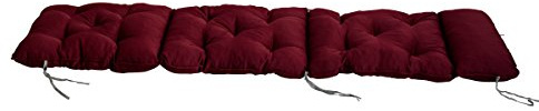 Meerweh Deckchair Auflage für Liege, Polsterauflage, Kissen, rot, 195 x 49 x 10 cm, 74096