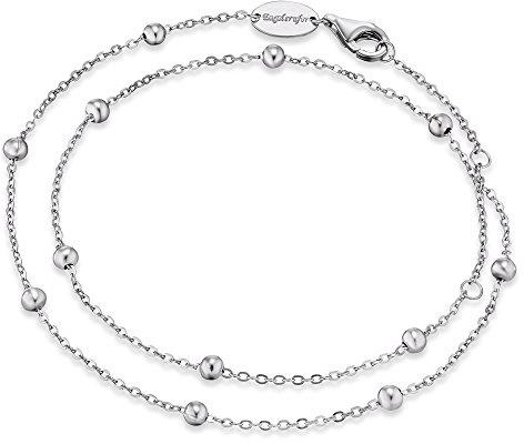 Engelsrufer Damen Armband aus Sterling Silber - doppelt gewickelte Perlen - Karabinerverschluss - längenverstellbar - nickelfrei
