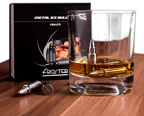 Monsterzeug Cartuchos de piedras de whisky, cubitos de hielo reutilizables, líquido refrigerante, piedras de whisky, cubitos de hielo, piedras frías de metal, cubos de hielo permanentes, bebidas frías