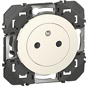 LEGRAND - Elektrische Wandsteckdose, 16 A, mit Erdung, Oberfläche – Steckdose 2P + T, bündig mit einziehbarem Boden– Weiß