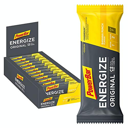 Powerbar Energize Original Banana Punch 25x55g - High Carb Energieriegel + C2MAX Magnesium und Natrium