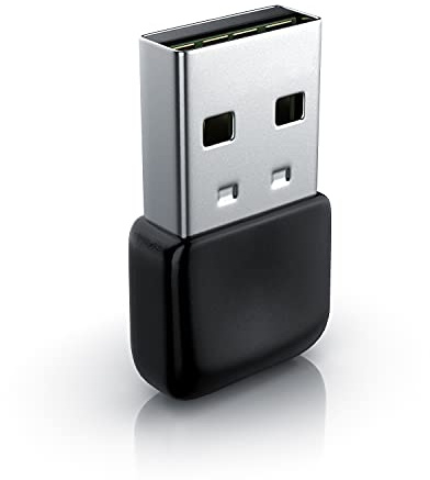 CSL - USB Bluetooth 5.0 Stick Mini – BT V5.0 Adapter - Wireless Dongle – für PC Laptop - Sender und Empfänger Bluetooth Kopfhörer, Headset, Lautsprecher, Mäuse, Tastaturen – 3 Mbit/s - Windows 8 11