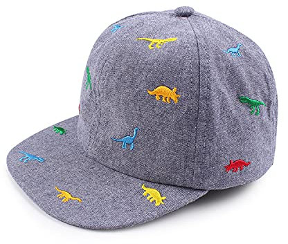 Pesaat Baby Schirmmütze Junge Baseballcap Baby Junge Baseballkappe mit Dinosaurier-Stickerei Sommermütze (Bestickter Dinosaurier, Gr.50cm(1-2Jahren))