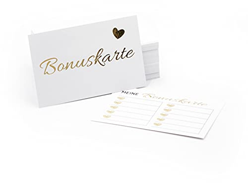 125 Bonuskarten - Treuekarten - mit exklusiver Goldprägung - premium Qualität - Nagelstudio - Friseur - Kosmetik - Fußpflege - Bonus Karten Stempel - Stempelkarten