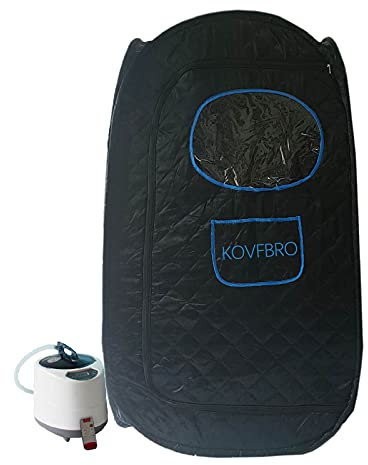 KOVFBRO Sauna Tent Portable Sauna at Home Sauna Personal Residential Steam Sauna 220V 2L 1000W(1.5 Years Warranty) Black