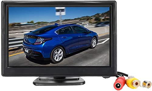 Pardarsey Écran TFT LCD de 5 pouces pour voiture avec 2 supports en option (support d'aspiration et support adhésif normal)