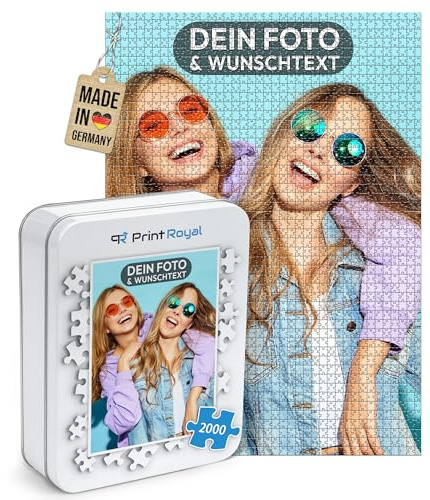 Foto-Puzzle mit eigenem Foto Bedrucken - Puzzle selber gestalten - 2000 Teile inkl. hochwertiger Metalldose, Hochformat, 68,5 cm x 96,5 cm I Personalisiert