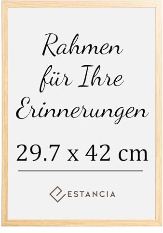 Estancia Bilderrahmen aus Eichen-Kiefernholz 29,7x42 cm (A3) mit Bruchsicherem Acrylglas | Moderner 29,7 x 42 cm Holzbilderrahmen Din A3