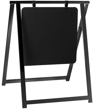 Ilyapa Doppelseitiges, schwingendes Kreidetafel, Gehwegschild, Metall, 61 x 76 cm, schwarz, magnetisch, A-Rahmen, Alternativ-Menütafel für viele Arten von Veranstaltungen
