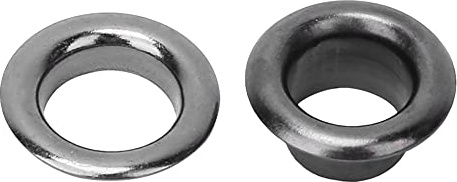Restokki Grommet Werkzeug Kit Ösen Für Stoff, 100 Stück 6 Mm Messing Ösen, Doppelseitige Ösen Hohlniete, Runde Innenloch Ösen Mit Unterlegscheiben Set Leder Stoff Gürtel Kleidung(Grau)