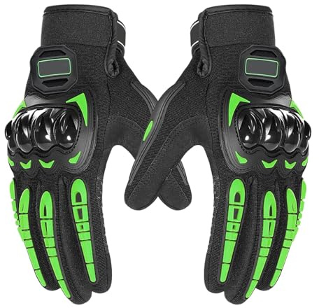 Gants de moto pour homme – Gants de VTT à coque rigide, écran tactile, accessoires de moto respirants, équipement de protection pour sports motorisés pour homme et femme