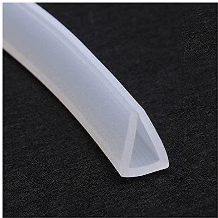 WUPNGS Cinta Aislante de Corrientes de Aire Sello de Goma Transparente con Borde de Canal de Silicona, Longitud 5M, Espesor de Pared 2Mm/20Mm * 12Mm(12Mm*15Mm)