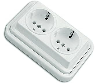 Dubbel stativbas, vit, TTL-design, perfekt för elinstallation och enhetsstöd.