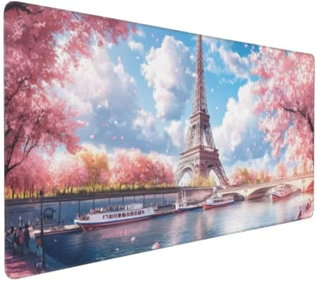 Tapis de Souris Tourner Ville Tapis de Souris XXL 1200x600x3mm, Imperméable Tapis de Souris Gamer XXL Tapis Souris Mouse Pad, Base Atidérapante, Haute Précision et Vitesse pour Gamer, Deco Bureau