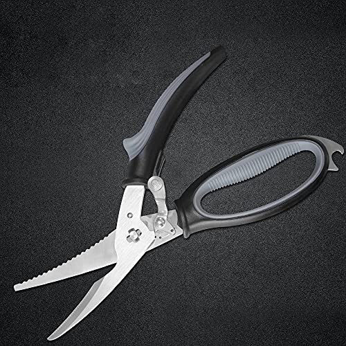 Kitchen Scissors, Stainless Steel Poultry Kitchen Chicken Bone Scissor Safe Lock Cutter Cook Tool Shear Cut Duck Fish Crab Camping Set