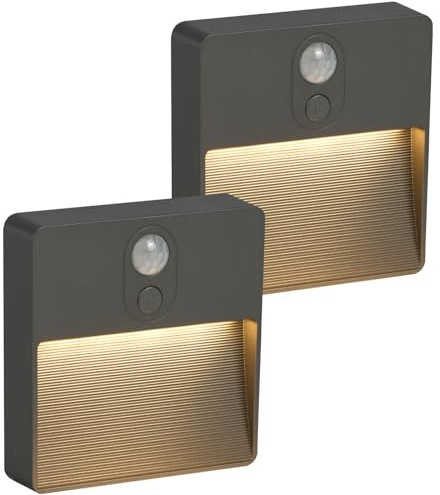 HOTUT automatiskt LED-nattljus, nattljus med rörelsesensor, färgskiftande RGB för barn, babysovrum, kök, hall, trappor, vardagsrum