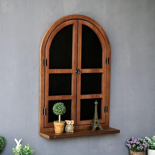 MYBSXKEOZ Kreidetafel Mit Holzrahmen, Wand Vintage Holzfensterrahmen, Kreidetafel Für Die Wand,Kreidetafel Zum Aufhängen Für Zuhause Oder Im Freien