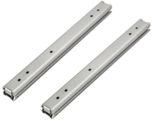YCCYHQ Guias para Cajones con Cierre Suave y Rodamientos de Bolas, Extensión Completa, Aptas para Cocina y Dormitorio, 3 Pliegues, 25 KG, 1 Par(45CM/18IN)