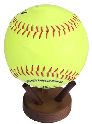 OLegei 1Pcs Mini Wooden Tripod Stand, Baseball Display Holder for Tennis, Golf, Cricket, Crystal Sphere Geode Rock Display Base, Multi-purpose Home Decoration Riser for Jewelry, Candle (Medium)