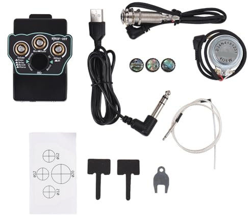 Kdouehg Gitarren-Tonabnehmer Konzertgitarre Tonabnehmer Vibrations-Tonabnehmer BT Begleit-Resonanz-Tonabnehmer 3-Band EQ Equalizer Akustik