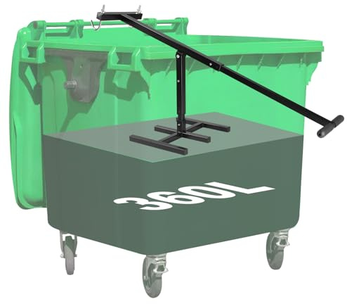 Rubbish Compactor for the Wheelie Bin, Manual Rubbish Compactor, Height-Adjustable Wheelie Bin Press for 120 L, 240 L, 360 L, Household Waste Residual Rubbish Compactor for Kitchen, Garden and