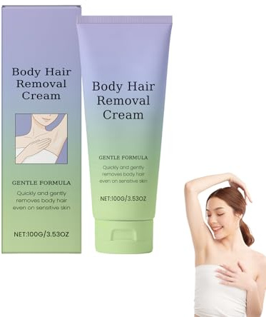 Crème Épilatoire Visage Sans Douleur pour Femmes - Élimine Poils Lèvre Supérieure & Menton, Douce pour Peau Sensible, Retarde Repousse sur Corps et Visage (1 pièce)