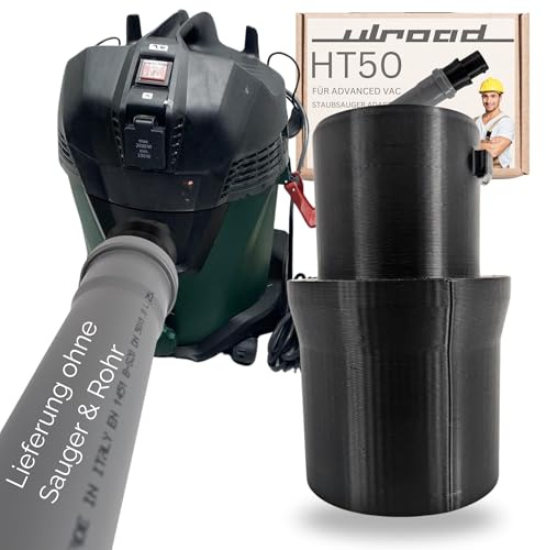 ULROAD Staubsauger Anschluss Adapter passend für Bosch AdvancedVAC für HT50 DN50 50mm Rohr Rohre Absaugung Absaugadapter