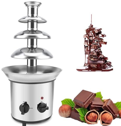 Four Tier Chocolate Fountain Machine,Chocolate Fountain Machine, Buffet Warmer, Melting Tower, Cascade Fondue Melting Machine, Commercial Event Party
