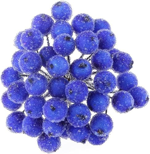 400 Bayas De Acebo Artificial Natural Escarchadas En 200 Tallos De Alambre para Decoración De Árboles De Navidad Manualidades De Coronas Detalles De Boda Relleno De Jarrones para Hogar Y Baño