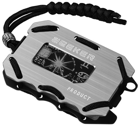 Kartenhäuser aus Metall mit Sperre - minimalistische Slim Wallet mit | Geldclip und einer sicheren Schutzhülle | Kreditkarten Bargeld für Urlaub Urlaub Outdoor