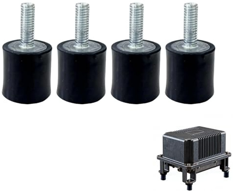 4 Stück Gummipuffer M6 Schwingungsisolatoren Gummi schwingungsdämpfer 20 mm x 20 mm, Vibrationsdämpfer Silentblock m6 für Fitnessgeräte, Klimaanlagen, Motoren und mehr (Sockel Stecker 4PCS)