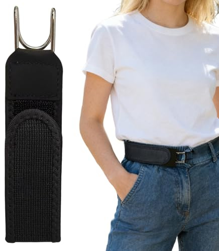 Lembeauty Buckleless Belt Hook, Elastischer Gürtel mit Metallhaken, verstellbarer unsichtbarer Taillengürtel, Unisex-Gürtel ohne Schnalle für Jeans und Outdoor-Arbeit