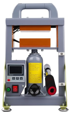mindmed 5 Tonnen Handhydraulische Heißpresse 600 W | Doppelheizplatten Rosin-Extraktionsmaschine Hohe Effizienz für Harzgewinnung für Ölgewinnung, Textildruck & Handwerk