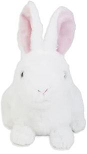 Eurowrap Plush White Bunny Soft Toy Cute Easter Rabbit Teddy for Children Spring Decoration Nursery Gift and Seasonal Display