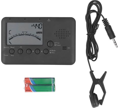 Fafeicy Stimmgerät für Blasinstrumente, Hochempfindliches Tragbares Digitales Metronom für Saxophonflötentrompete mit Präziser Abstimmung von 30–280 Schlägen Pro Minute