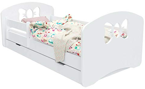 DG SCHLEIFCHEN - Cama infantil con colchón y canapé blanco Blanco Talla:140x70 cm