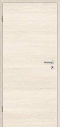 HORI® Zimmertür Komplettset mit Zarge und Türdrücker I Innentür CPL Pinie I Höhe 198,5 cm I Anschlag, Breite und Wandstärke wählbar I DIN links I 1985 x 860 mm