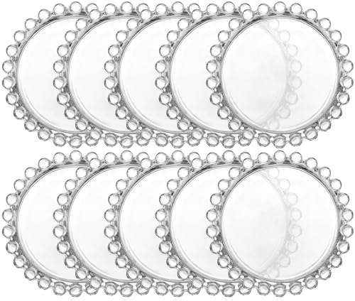 Fasmov 10 Pack Crystal Coasters Drink Coaster for Home Counters, Kitchen, Dining Room, Living Room, Patio, Coffee Table, 3.7 inches