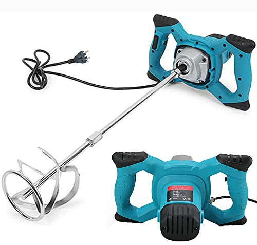 HGJDKSJ Mitigeur Professionnel, 2100 W 220 V, Mitigeur Béton, avec 6 Vitesses Réglables, Fonctionnement à Verrouillage, Agitateur pour Mortiers Peinture Coulis de Boue