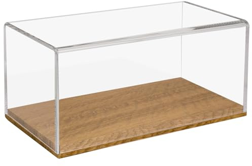 HMF Akrylmonter/-vitrin med träbas för modellbilar, transparent, 30 x 15 x 14 cm, 46873