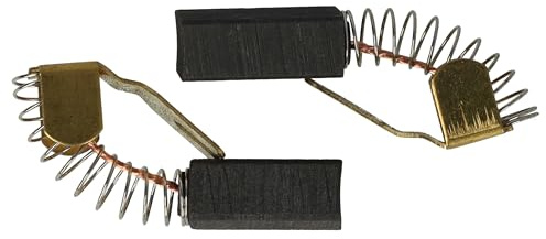 vhbw 2x escobilla de carbón compatible con Metabo SBE 650/2S R+L | SBE 620/2 S R+L, SBE 600/2 S R+L taladro de percusión + resorte - 15 x 8 x 6,3 mm