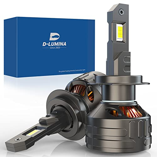 D-Lumina H7 LED Canbus-glödlampa 160W 24000 lm, CPS-chip 4300 K 500% ljus, tjock kopparrörskylning, LED-lampor – 2 års garanti, 2 st