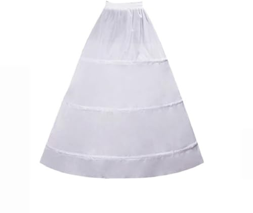 Jupon Sous Robe 3 Cerceaux Tulle Long Vintage Élégant Petticoat Underskirt Retro Crinoline de Sous Jupe pour Robe Mariée de Mariage Années 50 Costume Nuptial Fête