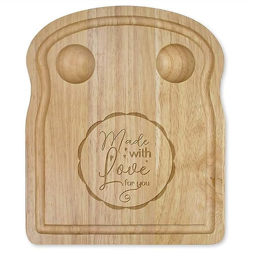 Azeeda 'Made with Love' Wooden Breakfast Board (WB00069614)