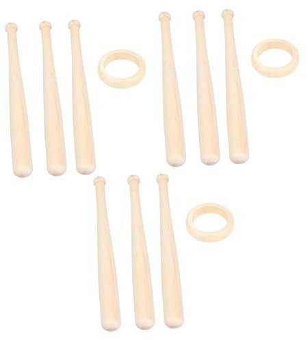 Toddmomy 3 Stk Ball-präsentationsständer Baseball-display-würfel Mini-baseballschläger Aus Holz Ball-ornament-halter Baseballhalterständer Trophäenballhalter Halterung Hölzern Schreibtisch