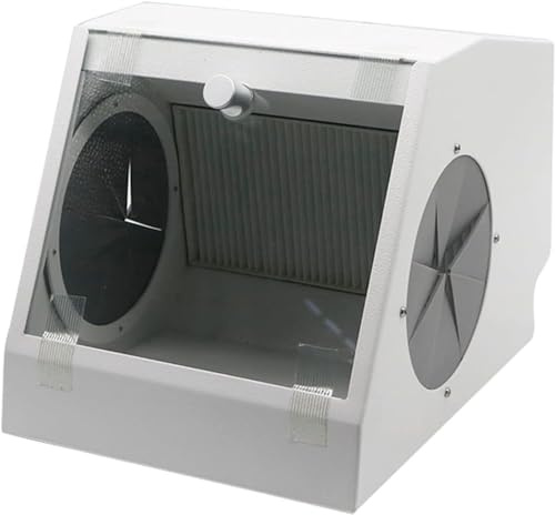 HDCCDM Modular Blast Cabinet, Dental Lab Clinic Dust Collector with 5500K LED Light Source, Dust Will Not Escape During Sandblasting, for Sandblasting LappingEngravingoperation