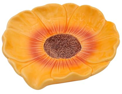 Elegant Bathroom Soap Dish, Inspired by Nature Sunflower, Ceramic Soap Dish Holder, Self-Draining and Multiple Styles for Bathroom Kitchen Accessories