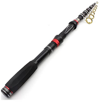 MOOWI Angelrute Angelrute Multifunktions Tragbare Carbon Angelrute Teleskop Reise Angelrute Köder 30-60g Karpfen Forelle Angelzubehör (Size : 200cm)